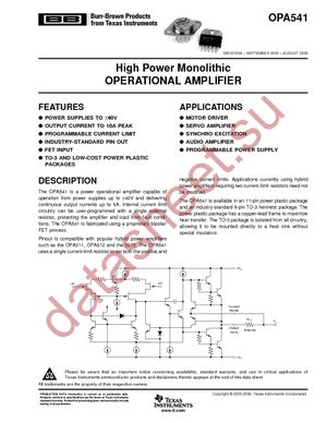 OPA541AM datasheet  